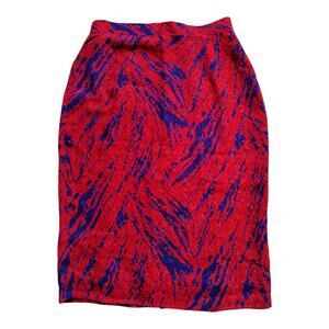 Women's Vintage Red & Blue Skirt, Small, Unbranded, Pre-owned
